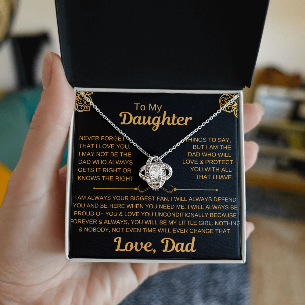 Beautiful Love Knot Necklace for Daughter