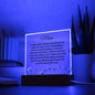 "Love for Mom" Acrylic Plaque LED