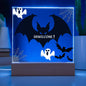 Spooky Bats & Ghosts Halloween LED Plaque