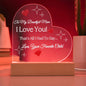 Acrylic Heart Plaque-Beautiful Mom