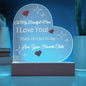 Acrylic Heart Plaque-Beautiful Mom