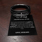 "To My Dad" Cross Leather Bracelet