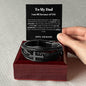 "To My Dad" Cross Leather Bracelet