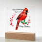 Acrylic Cardinal Christmas Plaque