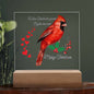 Acrylic Cardinal Christmas Plaque