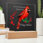 Acrylic Cardinal Christmas Plaque