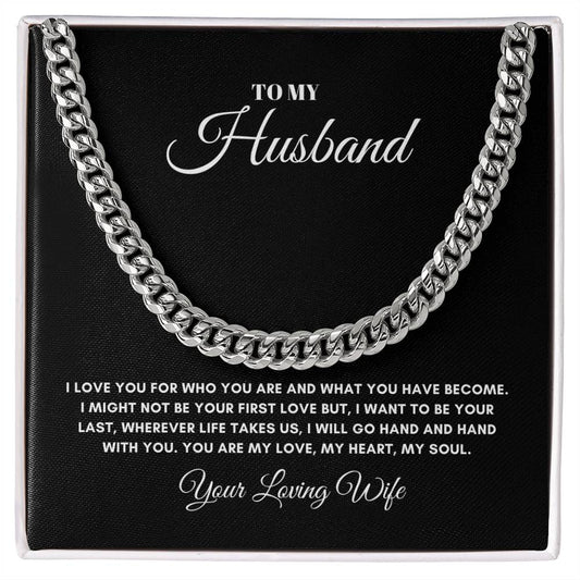 "To My Husband" Cuban Link Chain