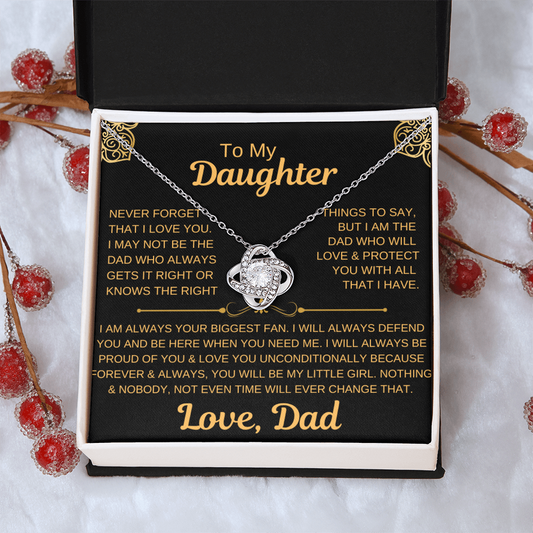 Beautiful Love Knot Necklace for Daughter