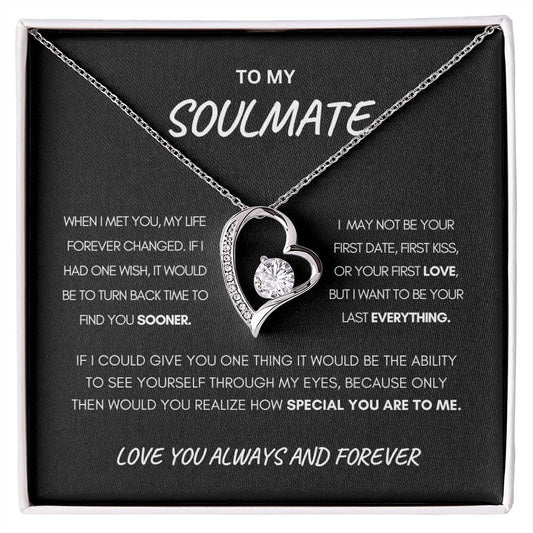 "To My Soulmate" Forever Love Necklace Heart