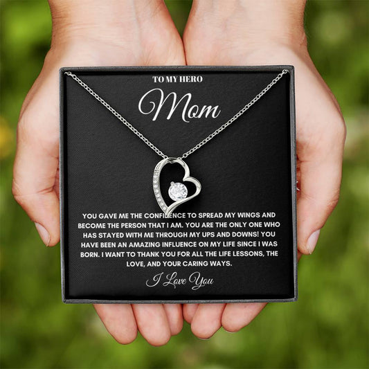 My Hero Mom-Forever Love Heart Necklace