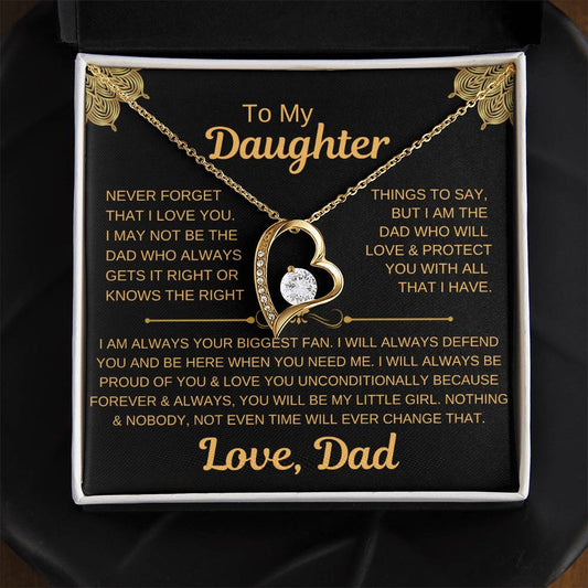 To My Daughter-Forever Love Necklace